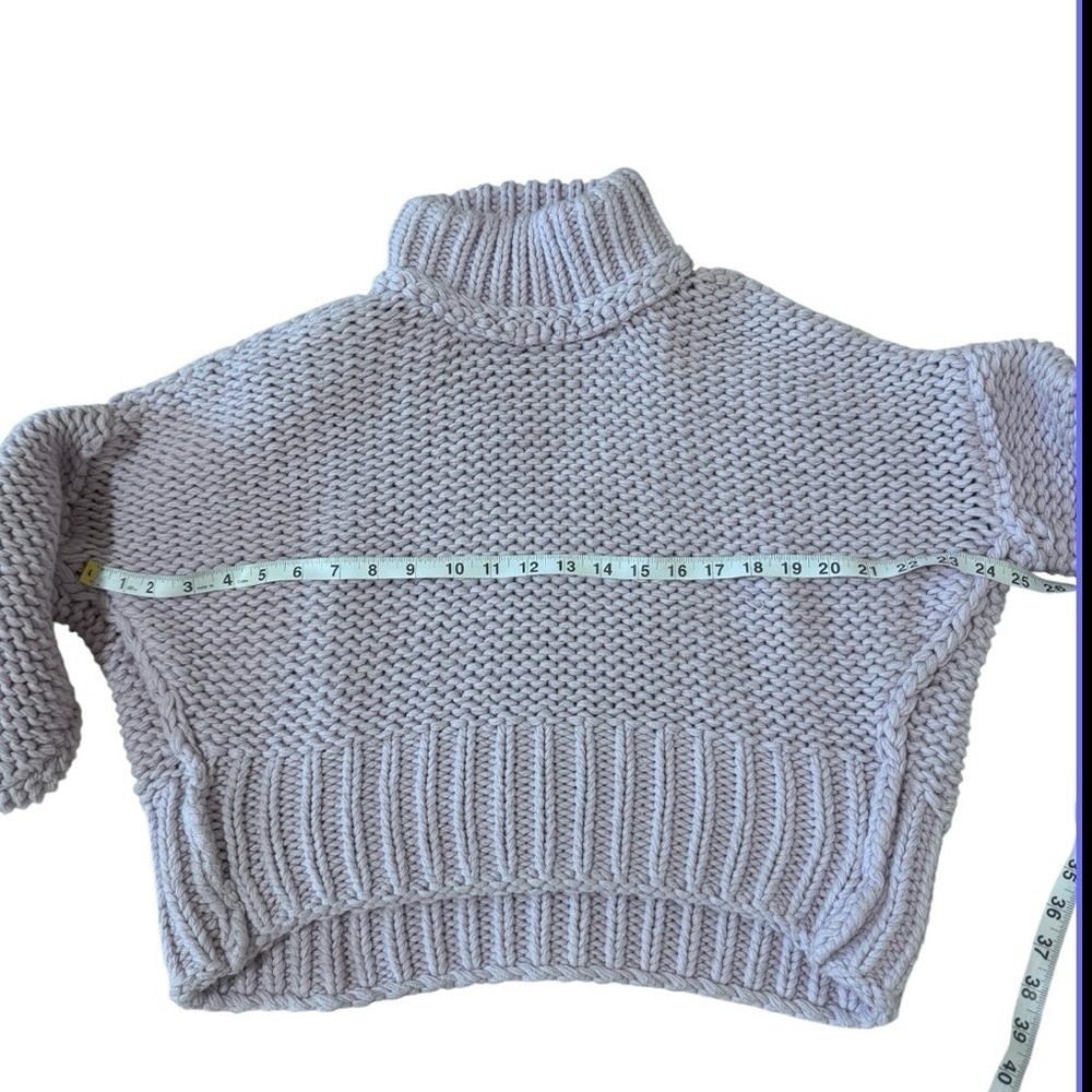 Free People Lavender Chunky Turtleneck Sweater - Picture 5 of 7